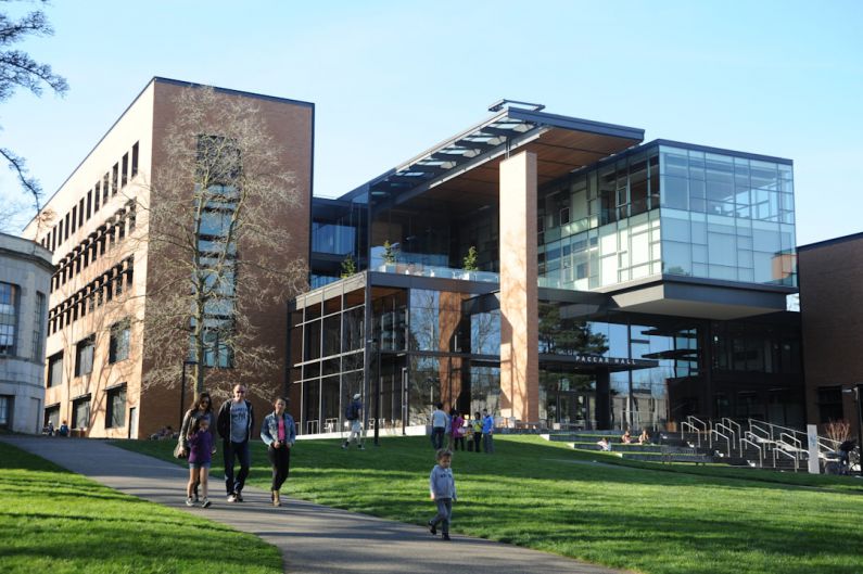 University Campus - people walking near Paccar Hall University of Washington during daytime