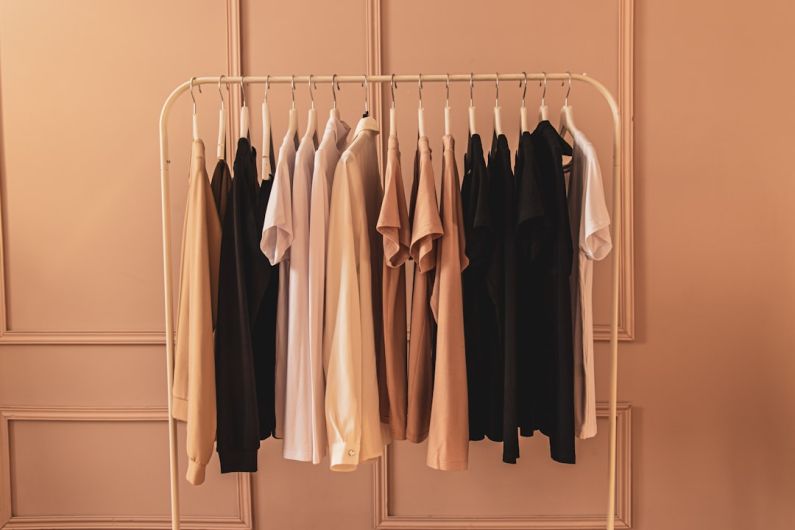 Organized Closet - white and black long sleeve shirt